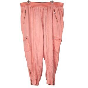 Lane Bryant Peach Cargo Flight Joggers Size 18/20